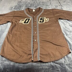 Vintage Fubu‎ Brown Velour Baseball jersey men's size Size XL hip-hop streetwear